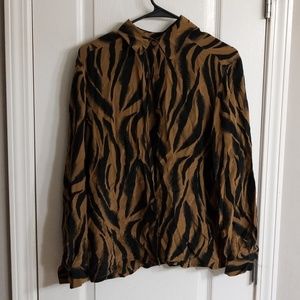 August Silk Button Up